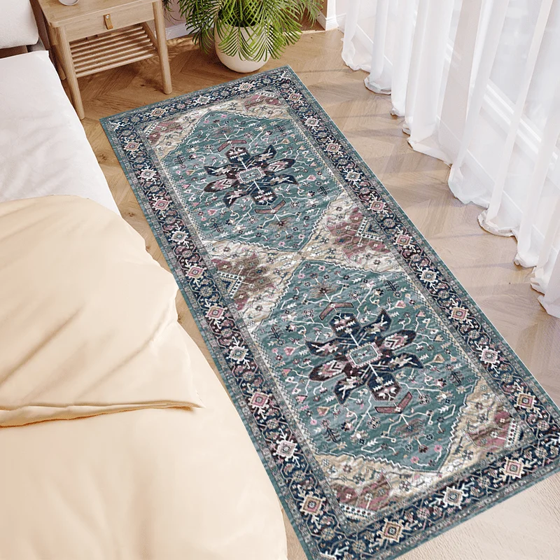 VIKAMA BOHO Long Strip Carpet For Living Room, Easy To Clean Sofa, Bedroom, Wear-Resistant Bedside Rug Entrance Mat Home Decor