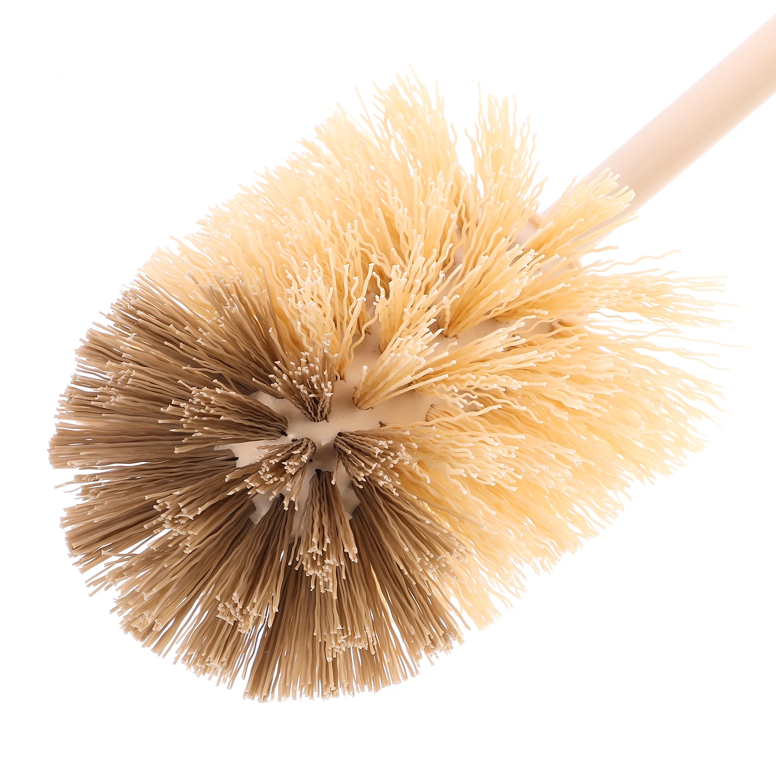 

Ergonomic Long Handle Toilet Cleaning Brush For Bathroom Scrub Brush Set Soft Bristles Hanging Hole Solid Wood Handle Deep