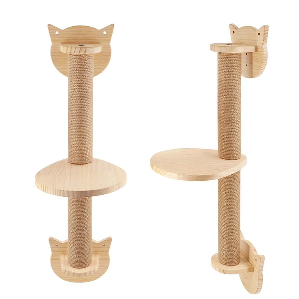 Imagem -03 - Árvore de Atividade para Gatos com Arranhões Plataforma de Poleiro de Parede Arranhador de Sisal Rede para Gatos Gatinhos Escalando Descanso