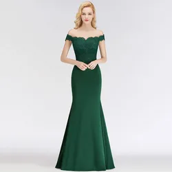 BABYONLINE Mermaid Evening Maxi Dresses For Women Elegant Lace Off-Shoulder Formal Prom Party Gowns 2024 Vestidos Robe Soiree