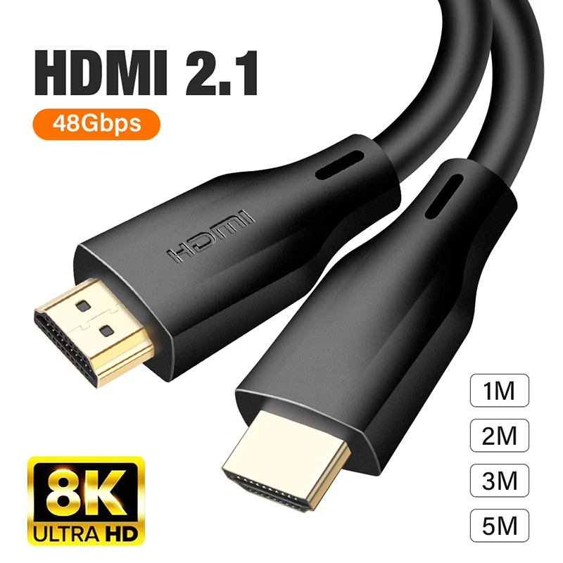 8K HDMI 2.1 Cable For TV Laptop PC PS4 PS5 Switch Fire tv stick Box Ultra High Speed 1M 2M 3M 5M 1 2 3 5 Meter Long Video Cord