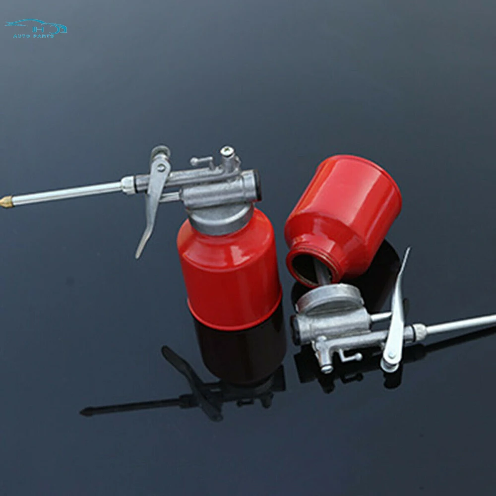 250ml Oil Can Die Cast Body With Rigid Spout Thumb Pump Workshop Oiler With Sealing Gasket Aluminum Cover Plastic Cover