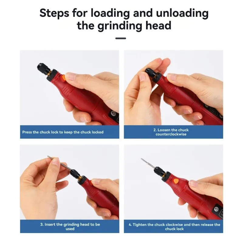 

ABAG Регулировка Электрическая шлифовальная машина Набор инструментов для резьбы по нефриту Ручной роторный шлифовальный станок для пробивания дерева и металла