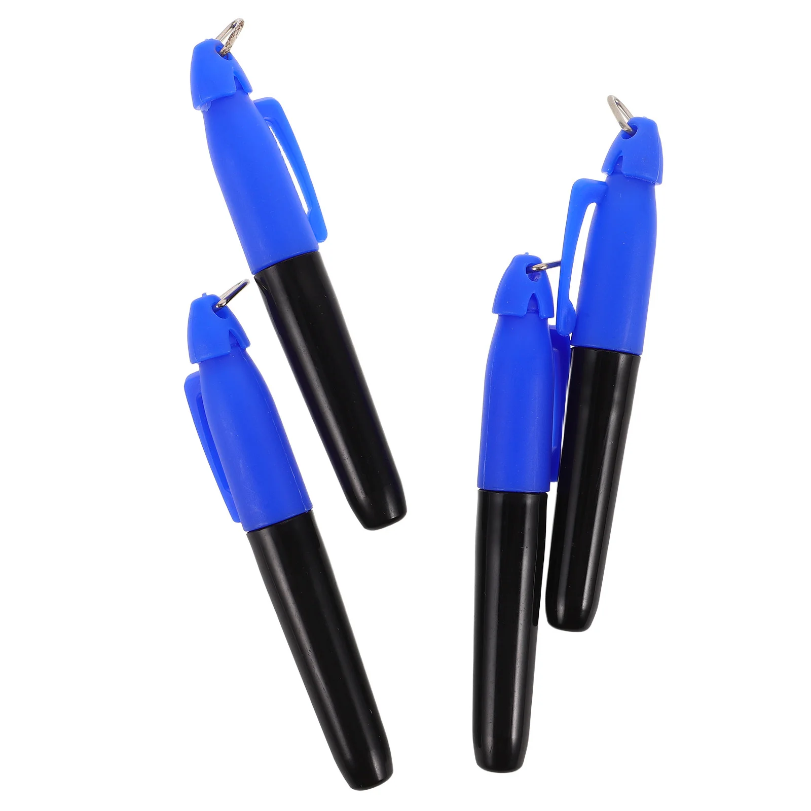 4pcs Golf Ball Marking Tool Triangle Buckle Durable Iron Hook Smooth Line Drawing For Outdoor Use Permanent Marker Pen Golf