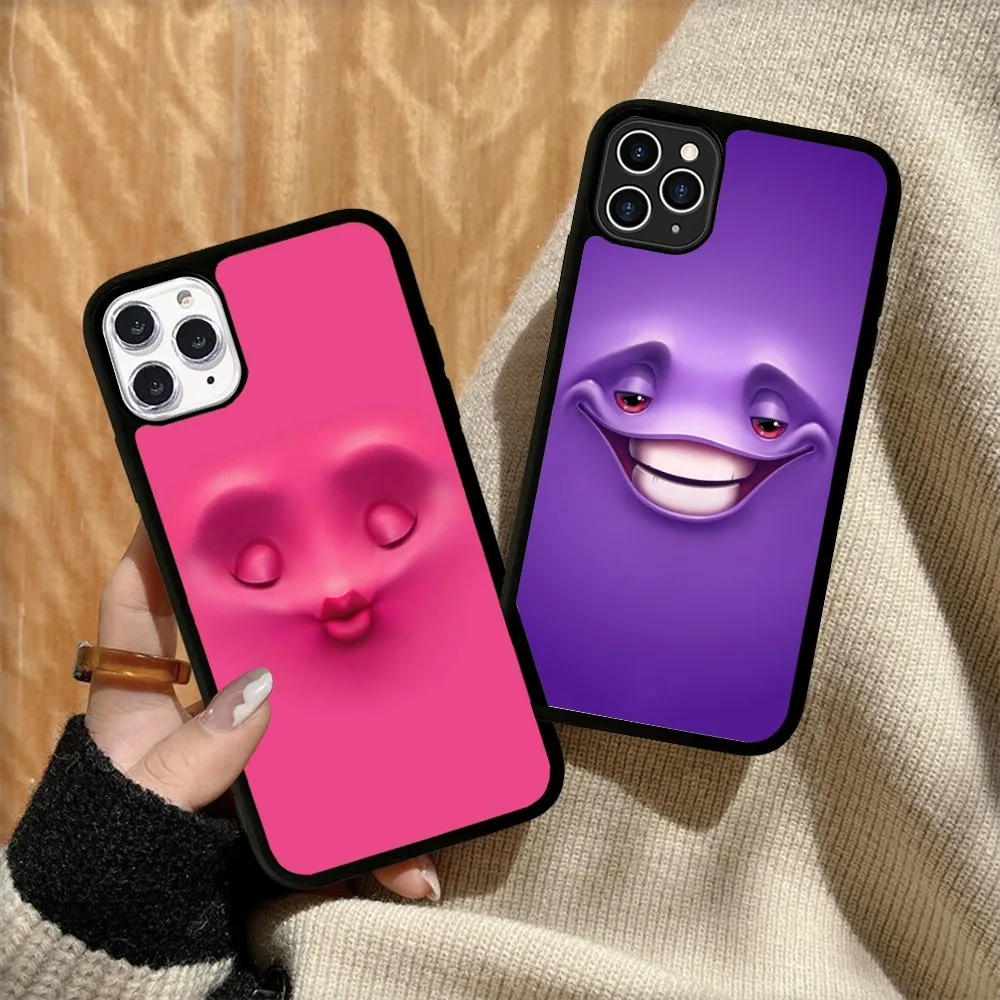 Funny Face Phone Case Silicone PC+TPU For Samsung S10 20 30 22 23 24 Plus Lite Ultra Cover