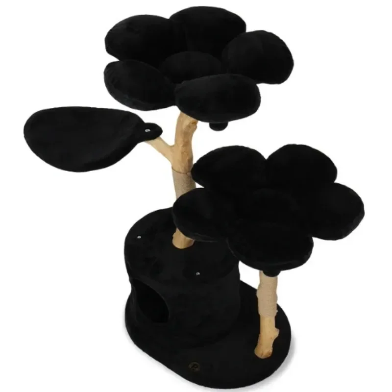 

Wood Flower Cat Tree Tower, Modern, Furniture, Luxury Apartment