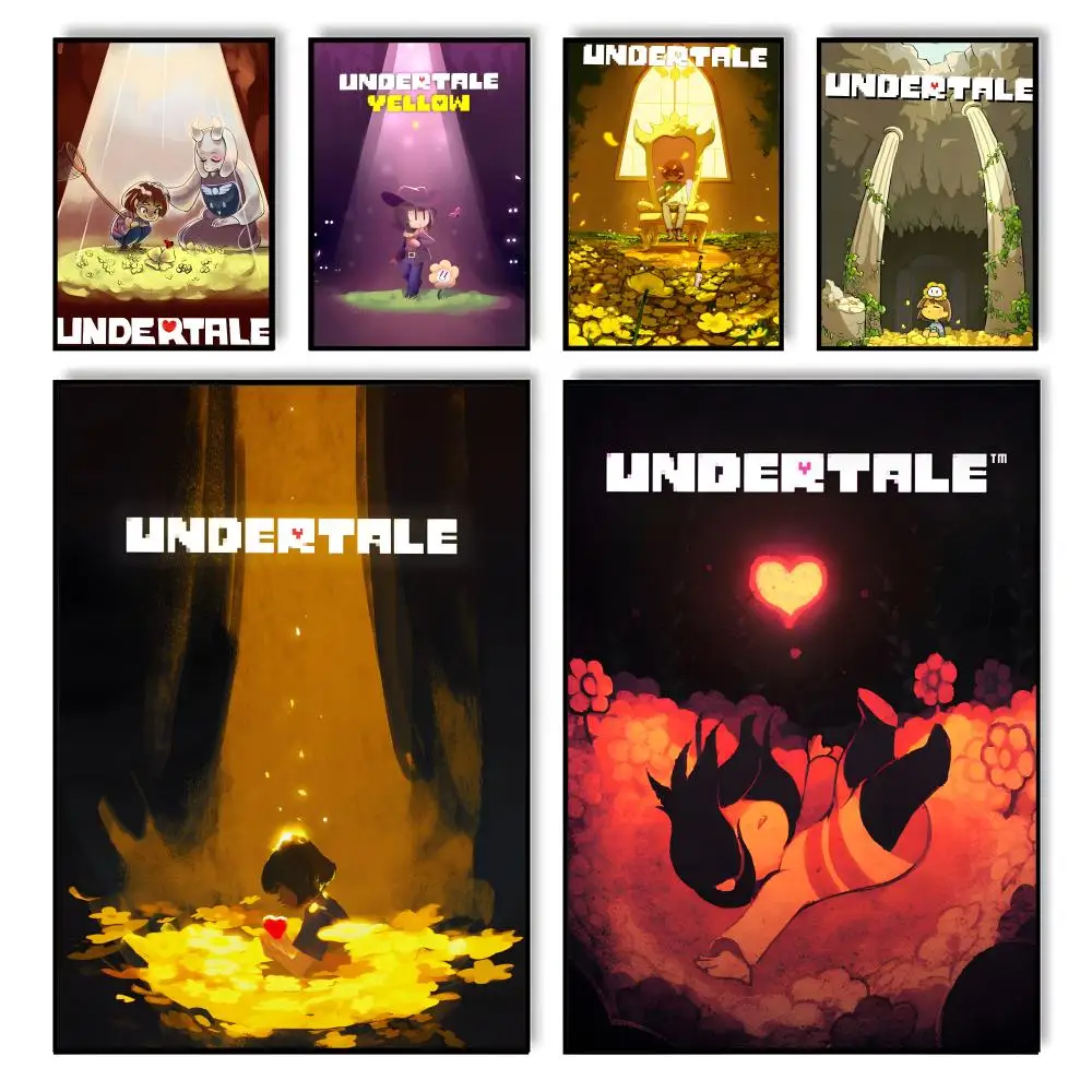 Video Game U-undertale Painting Calligraphy Home Bedroom Waterproof Canvas Poster Unframed Wall Art Print Decoration Mural