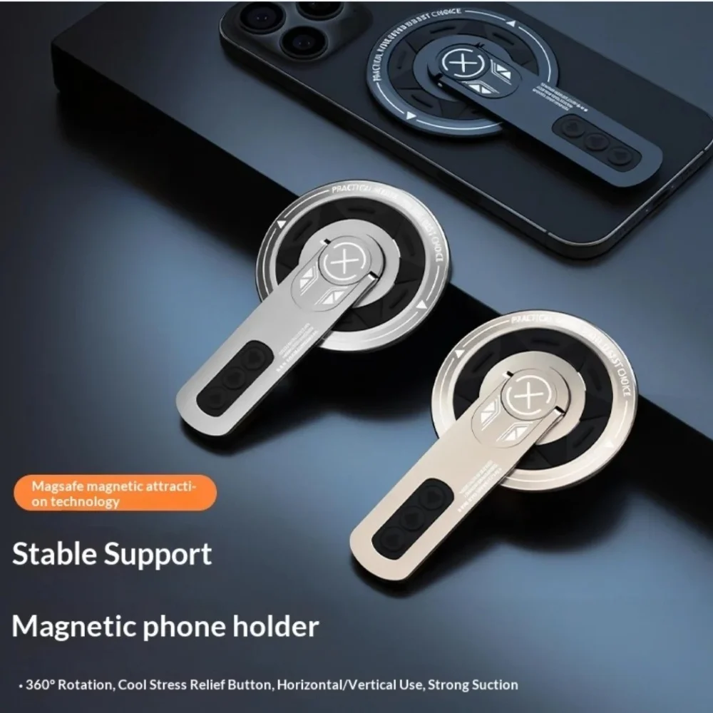 

Регулируемый универсальный магнитный держатель для мобильного телефона на палец для MagSafe, подставка для мобильного телефона, кронштейн, вращающаяся поддержка настольного компьютера