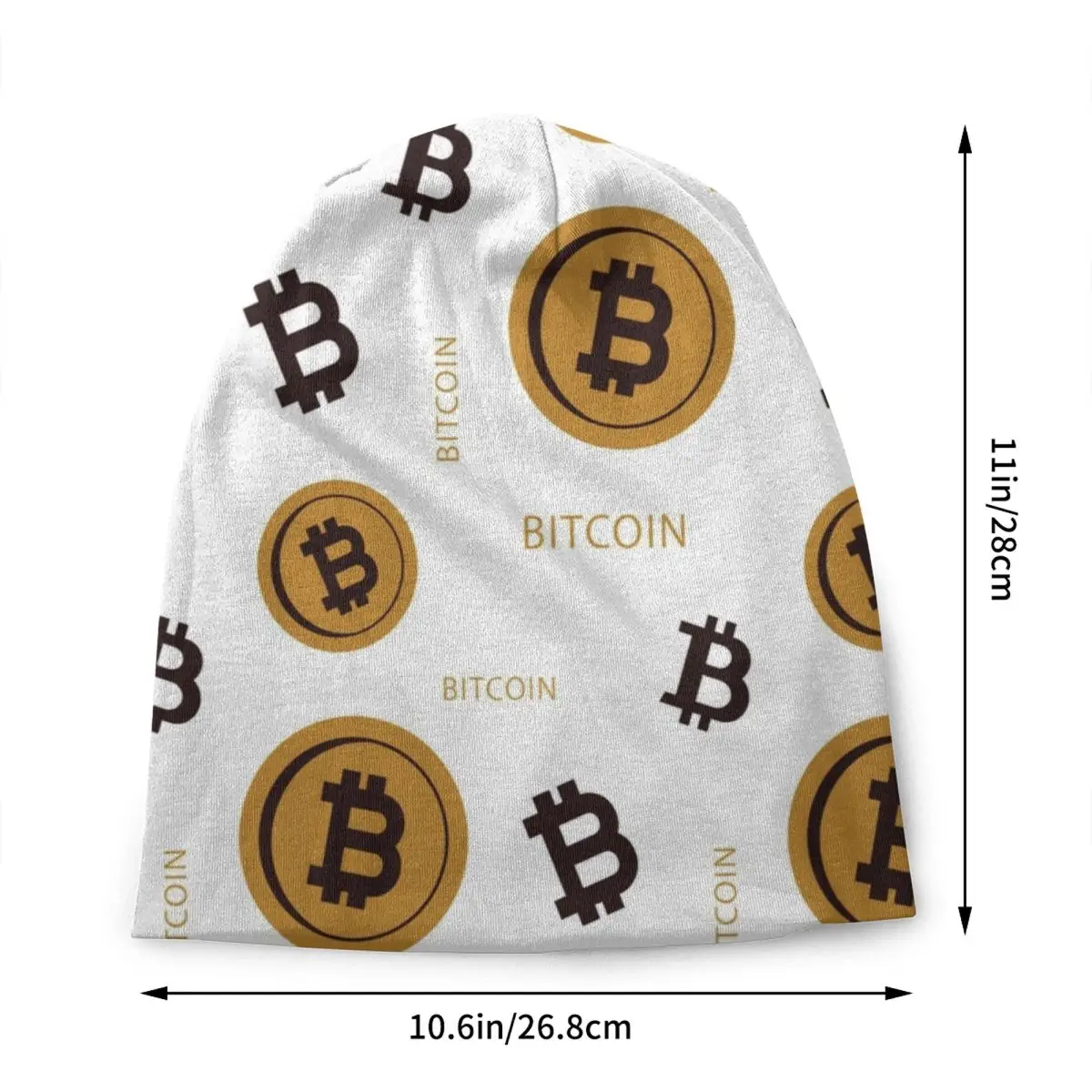 Bitcoin Money Bonnet Hats Street Knit Hat For Women Men Warm Winter Blockchain Cryptocurrency Skullies Beanies Caps