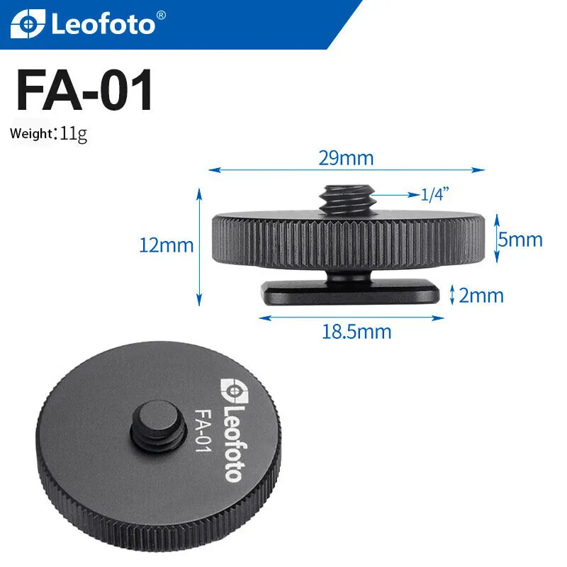 

Leofoto [New Product] Photography & Videography Accessories Hot Shoe Adapter / Camera Hot Shoe to 1/4" Standard ScrewFA-01