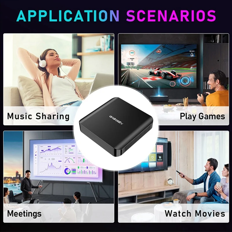 TV98 ATV Plus Smart TV Box Android 14 Allwinner H313 2.4G /5G Dual Wifi BT 8K HD Media Player Set Top Box