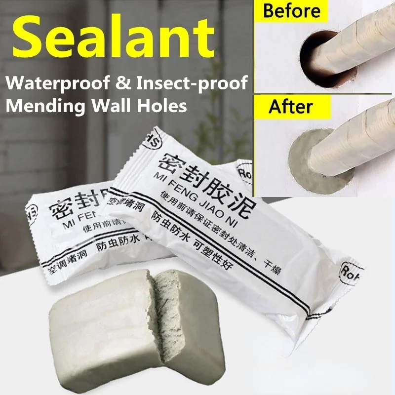 Wall Hole Sealing Glue Household Air-conditioning Mending Wall Hole Plasticine Waterproof Sewer Pipe Sealing Mud Sealant House