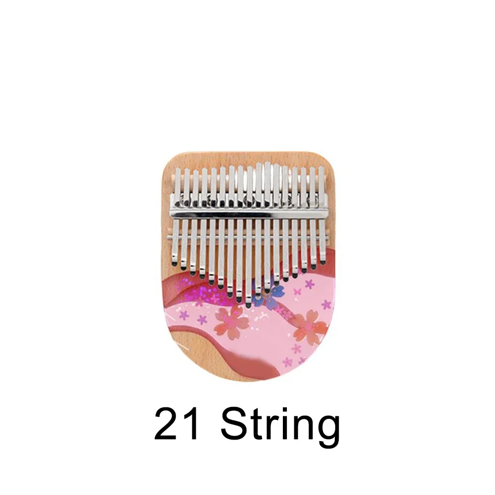 Beautifully Crafted Kalimba Thumb Piano with U Shaped Structure Offering Pure Sound in 17 or 21 Key Configurations