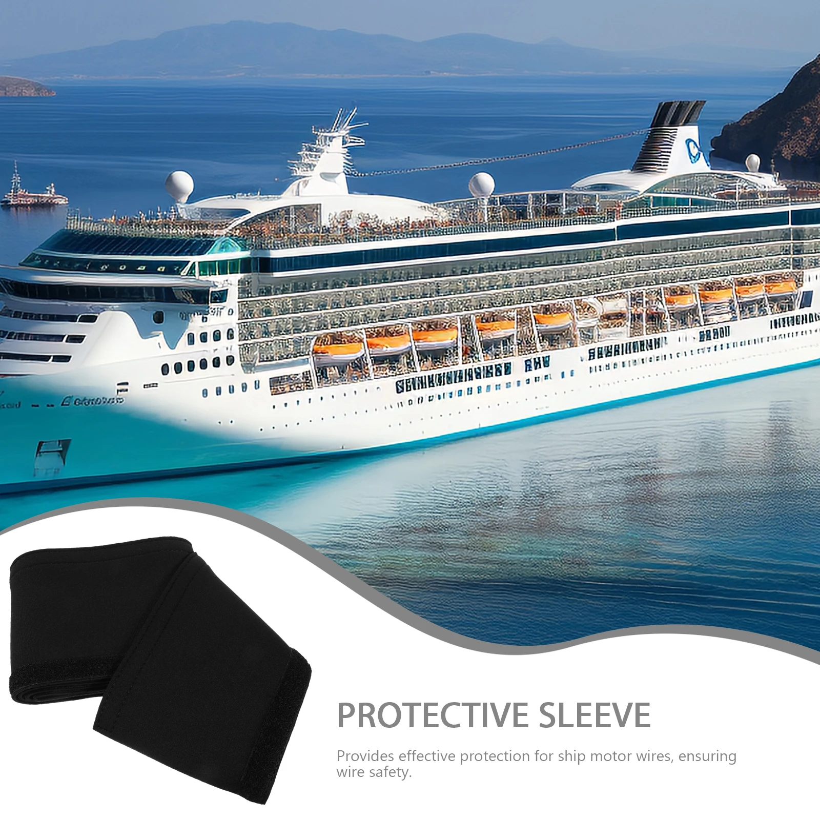 

Neoprene Cable Protective Sleeve 150x13.5CM Wire ganizer Trolling Motor Boat Marine Cord Protector Waterproof