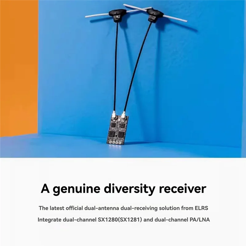 ABAC-Super D ELRS Exprsslrs RX Diversity Receiver 2T Antennas TCXO For RC FPV Long Range/Freestyle Drone ELRS 868Mhz