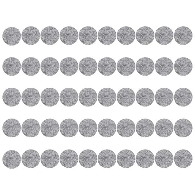 100Pcs Round Shaped Table Chair Furniture Leg Felt Mat Pad Gray Wood Floor Protector Pads