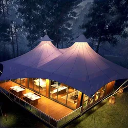 Camp Tent Manufacturer Customized Membrane Structure High-End Vacation Outdoor Accommodation Hotel Tent