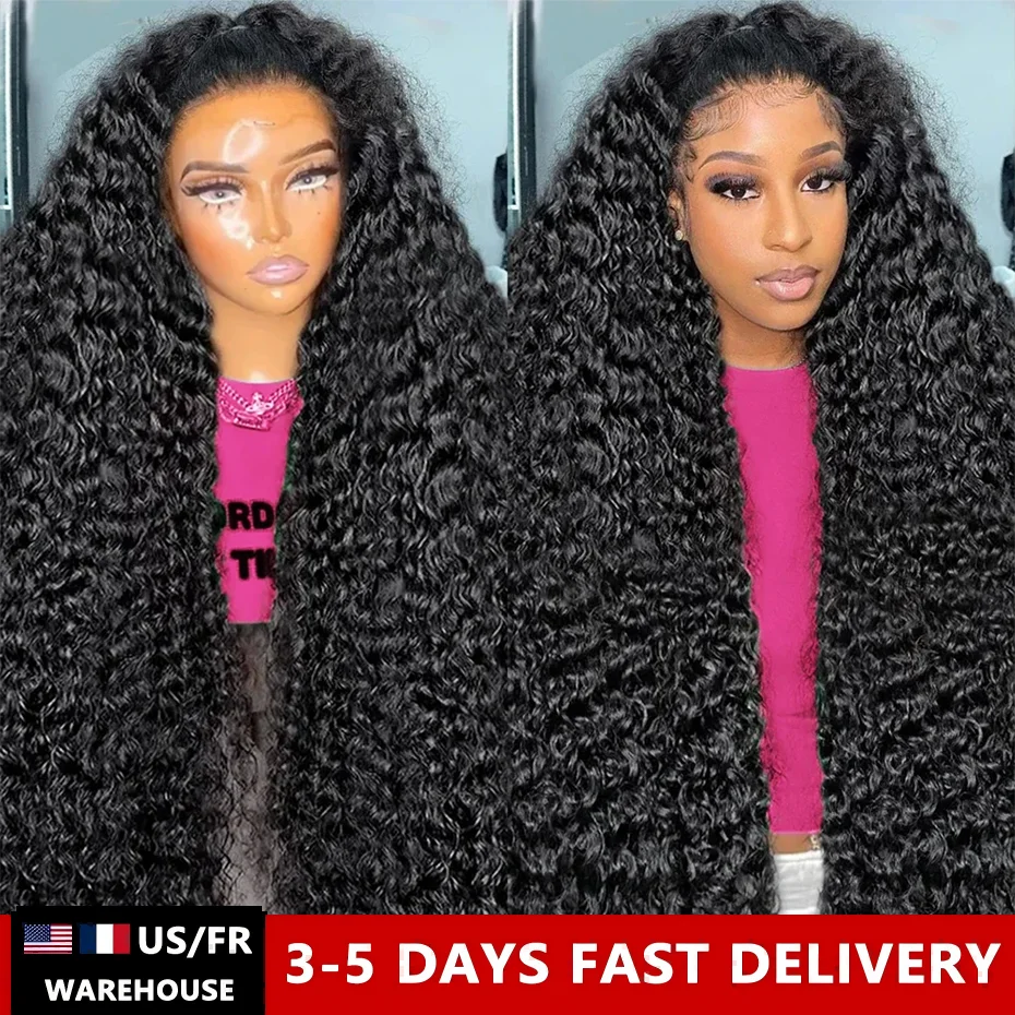 Ludzkie włosy Deep Wave Peruki HD 13x4 Lace Frontal Wig Ludzkie włosy Water Wave Curly Remy 4x4 Lace Closure 13X6 HD Lace Frontal Wig