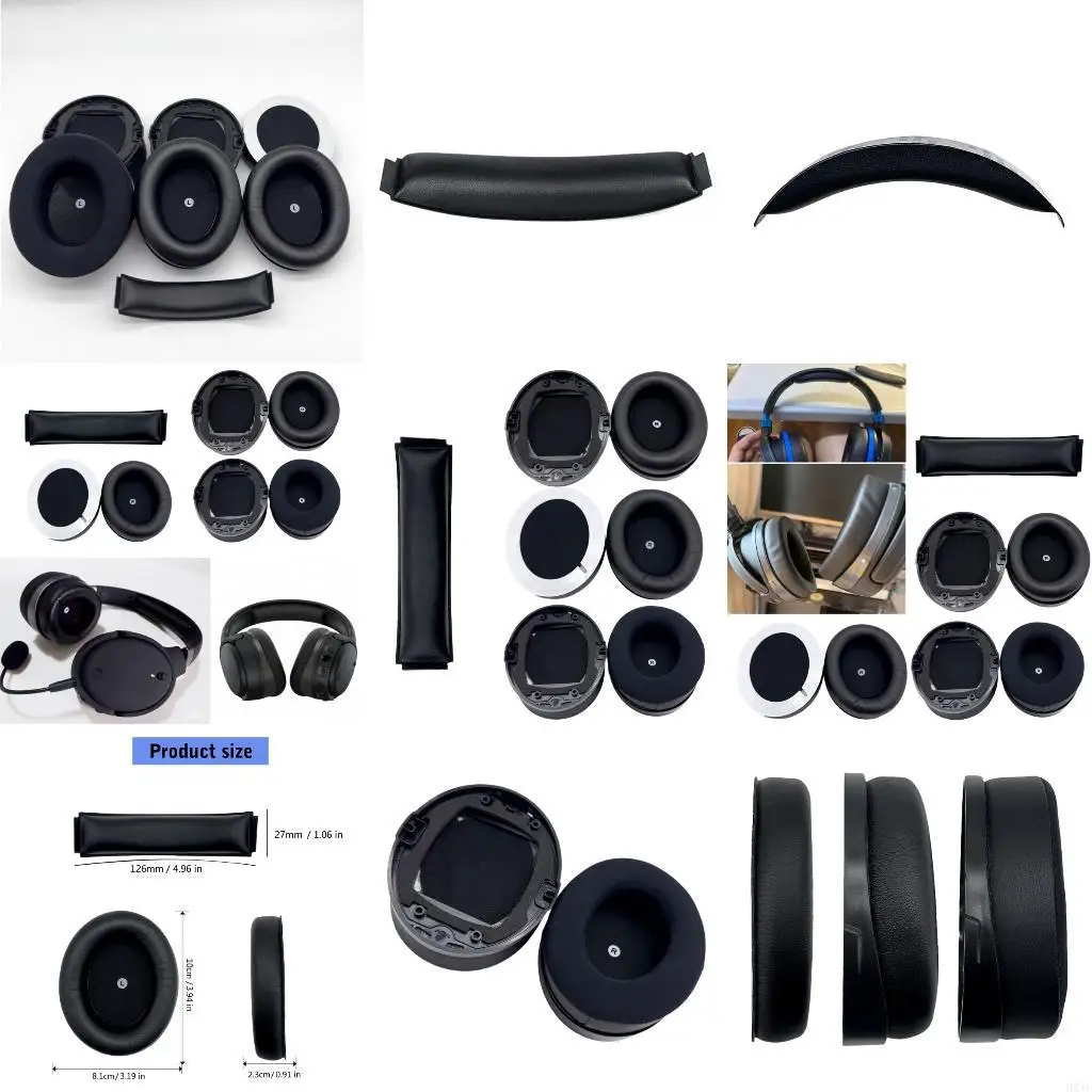 H7JF Earpads Coscada Padra da cabeça da cabeça para x Reparo fone ouvido x nuvem