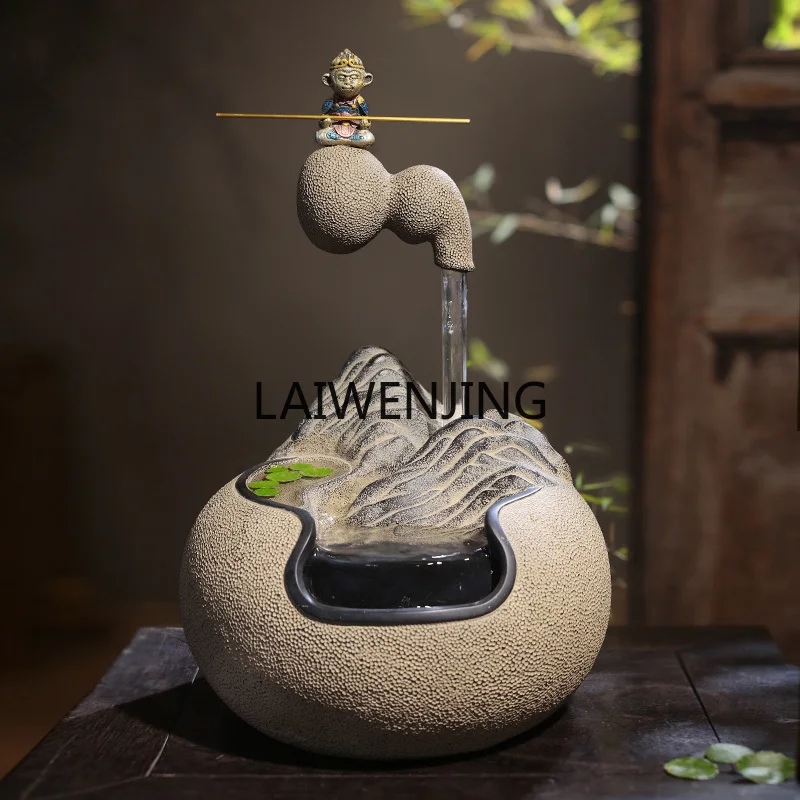 

MJY Chinese-style running water ornament creative lucky decoration zen hanging pot circulating water ornament