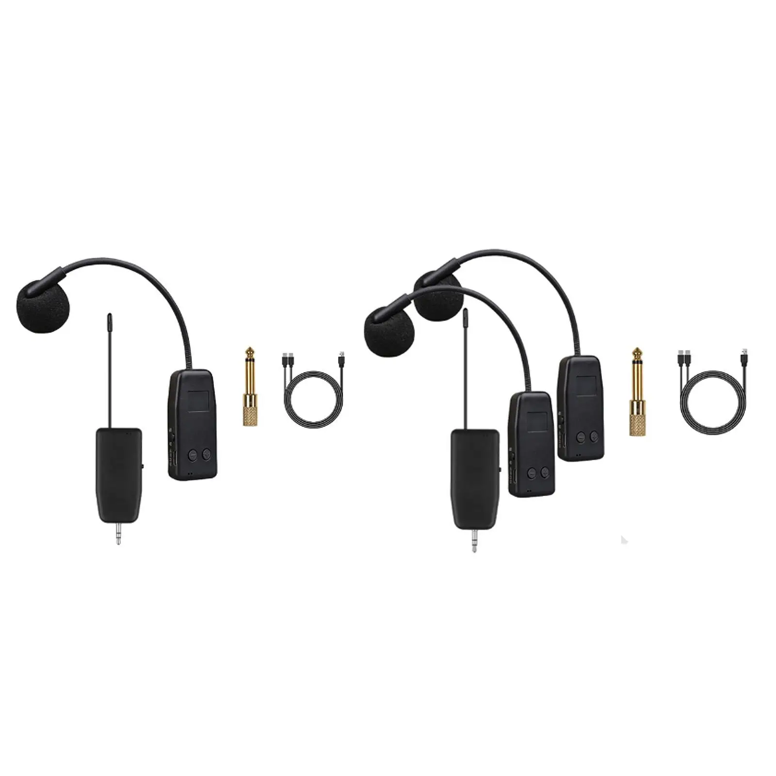 Professional Wireless Instrument Mic Clip on for Violin Cello with Anti Howling Module Adjustable Angle 3.5mm 6.5mm Converter