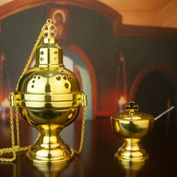 HTISOK Orthodox incense burner Church Mass Supplies With Classic Eastern Greek Style Incense Burners Orthodox Church Decoration