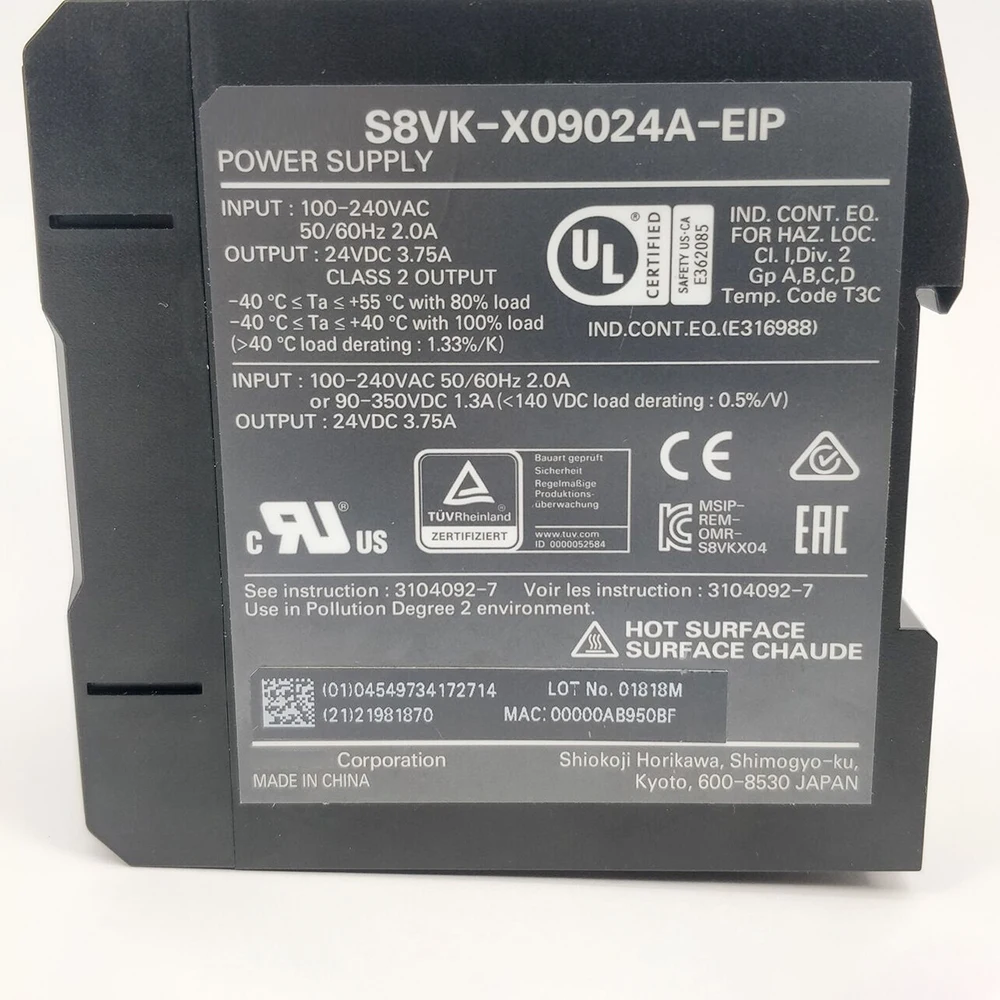 S8VK-X09024A-EIP 90W 24DC3.75A Switching Power Supply  PWR SUP EIPIM