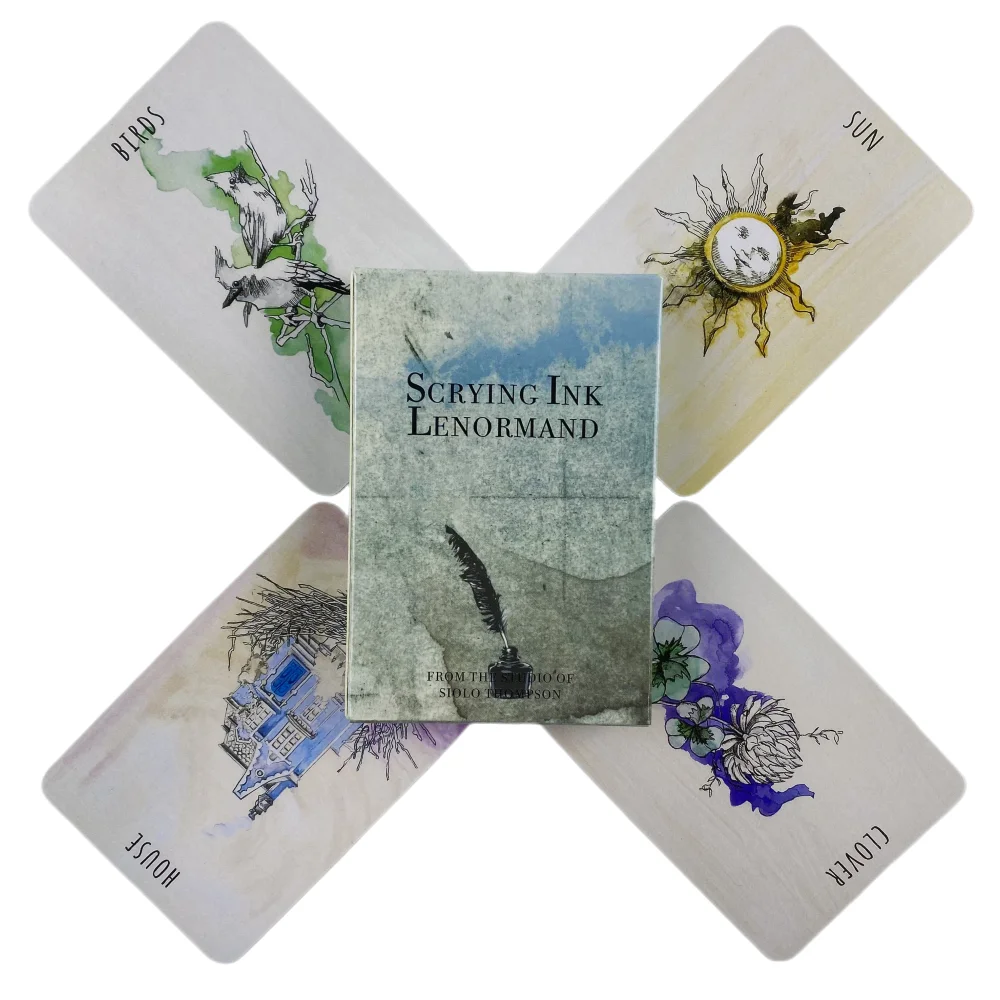 Scrying Ink Lenormand Cards A 40 English Fate Divination Deck Borad Games