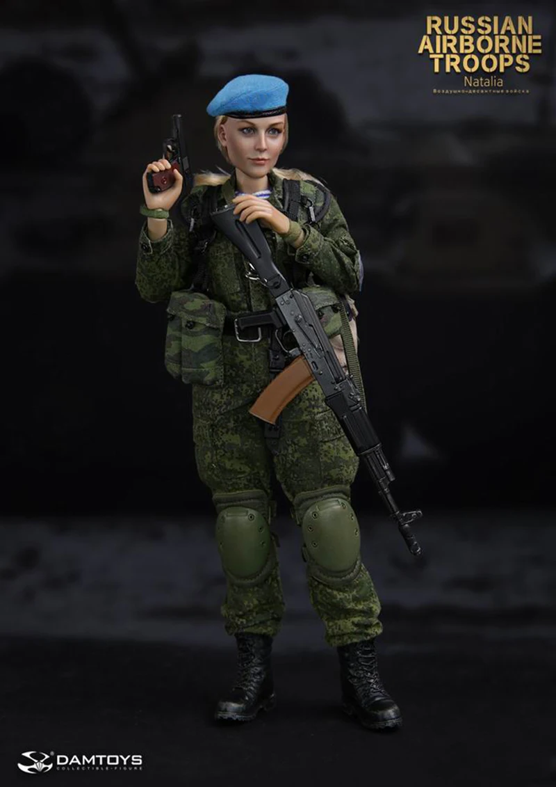 DAMTOYS 78035 1/6 kobiet żołnierz rosyjski VDV Airborne Natalia Camo bitwa garnitur wersja pełny zestaw 12 Cal figurka lalki