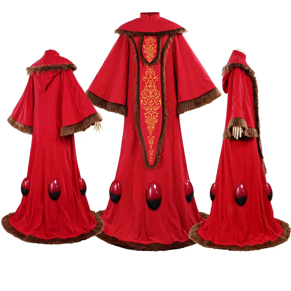 

Padme Cosplay Amidala Halloween Adult Women Red Robe Dress Carnival Party Suit Space Battle Fantasy Costume Cape Outfits