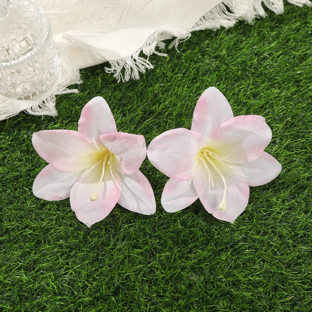 Simulated Flower Hair Clip Pink Seaside Holiday Hairpin Side Clip Styling Hair Accessories Korean Temperament Hairpin