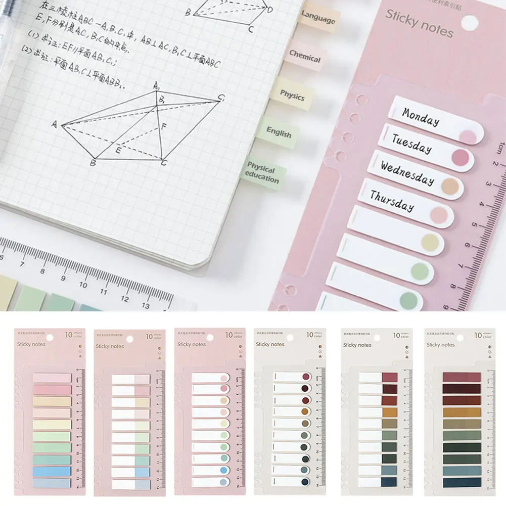 1200Pcs ที่มีสีสัน Page Marker Sticky Tap ดัชนีหมายเหตุป้ายความงาม Annotated Bookmark Sticky Tab สำหรับอ่านหนังสือจำแนกแฟ้ม