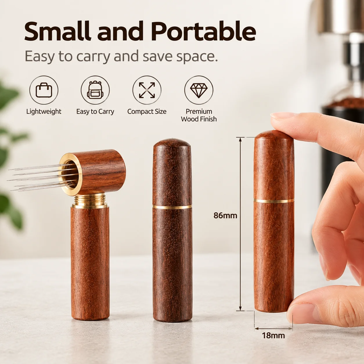 Stainless Steel Coffee Powder Tamper Espresso Stirrer Distributor Leveler - Essential Tool for Cafe Baristas And Espresso Lovers