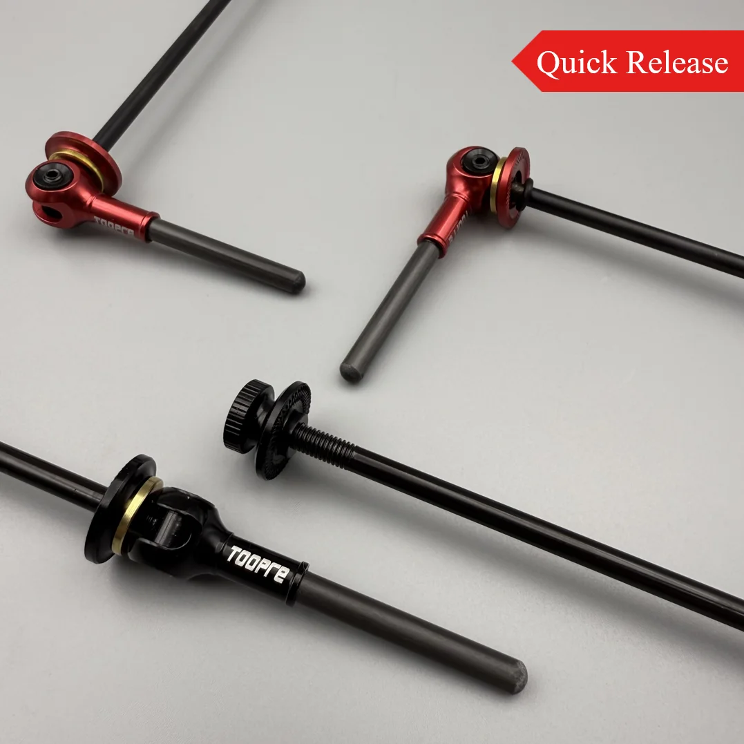 1 زوج خفيفة دراجة Ti أسياخ الإفراج السريع ، ألياف الكربون وسبائك AL ، ل MTB/الطريق/دراجة قابلة للطي محاور العجلات الأمامية والخلفية #5