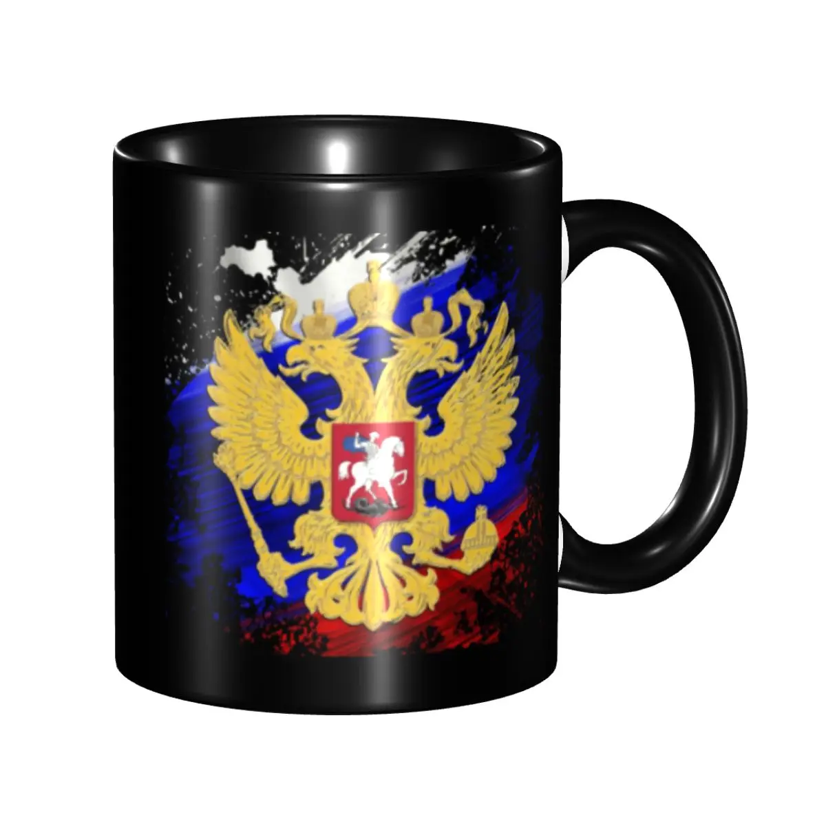 Russian Eagle Coat Of Arms Mugs Customized Russia Flag Ceramic Coffee Mug Creative Present