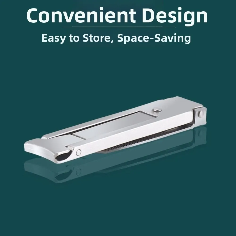 Foldable Ultra-Thin Nail Clipper Wide Opening High Carbon Steel Fingernail Clipper With Keychain Stainless Steel Nnail Clippers