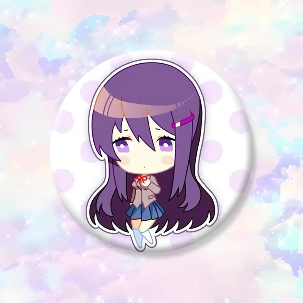 DDLC Girl Y-Yuri Abzeichen, kreative Anstecknadeln aus Weißblech, Brosche, Abzeichen für Kleidung, Rucksack – Detail 8