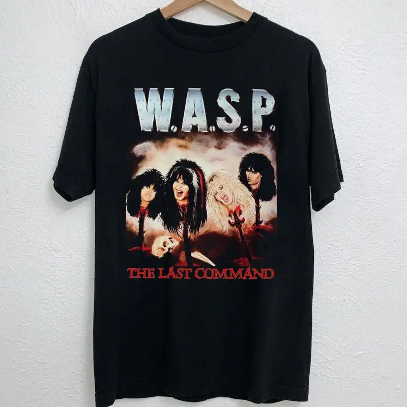

THE LAST COMMAND W A S P Cotton Black All Size T Shirt
