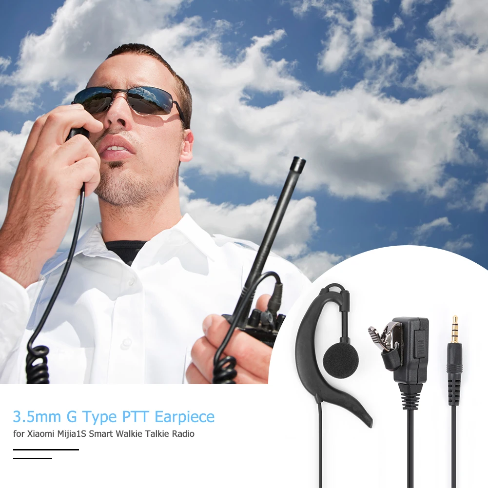 Auricolare con microfono da 3,5 mm Tipo G PTT Auricolare per Xiaomi Mijia 1S Trasmissione audio non distruttiva Trasparente