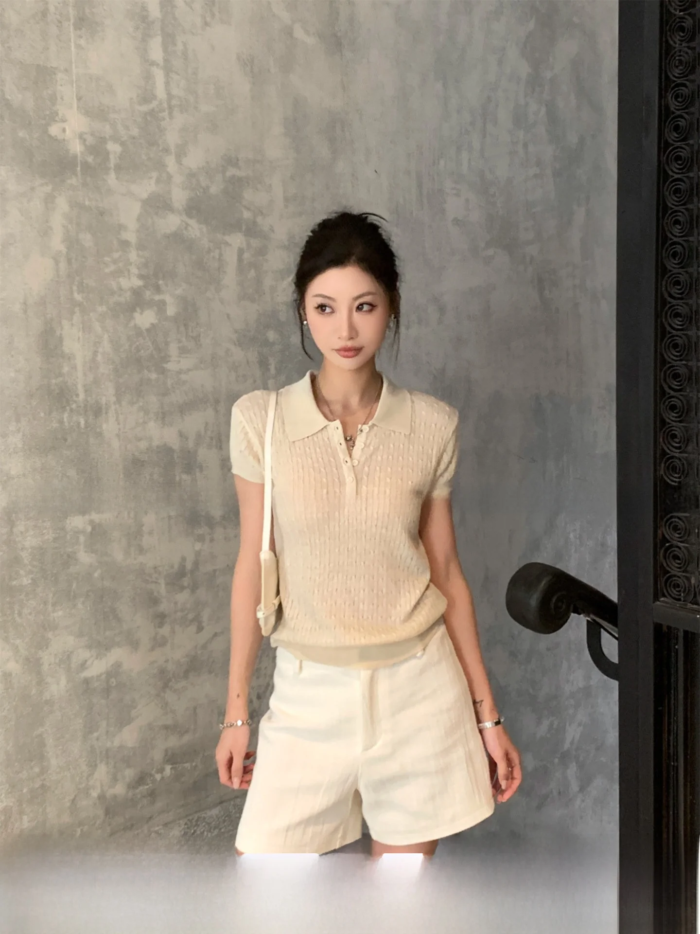 GV Big Brother Cotton Linen Straight Leg Loose Texture Three-quarter Pants Shorts Spring Summer New Style Versatile Casual Pants
