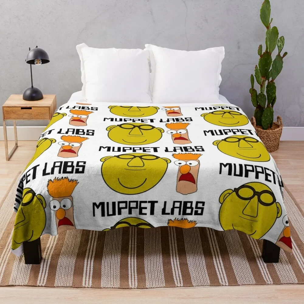 

The Muppets - Dr. Bunsen Honeydew & Beaker Muppet Labs Throw Blanket Fuzzy Plush Throw Blanket for Sofa Chair