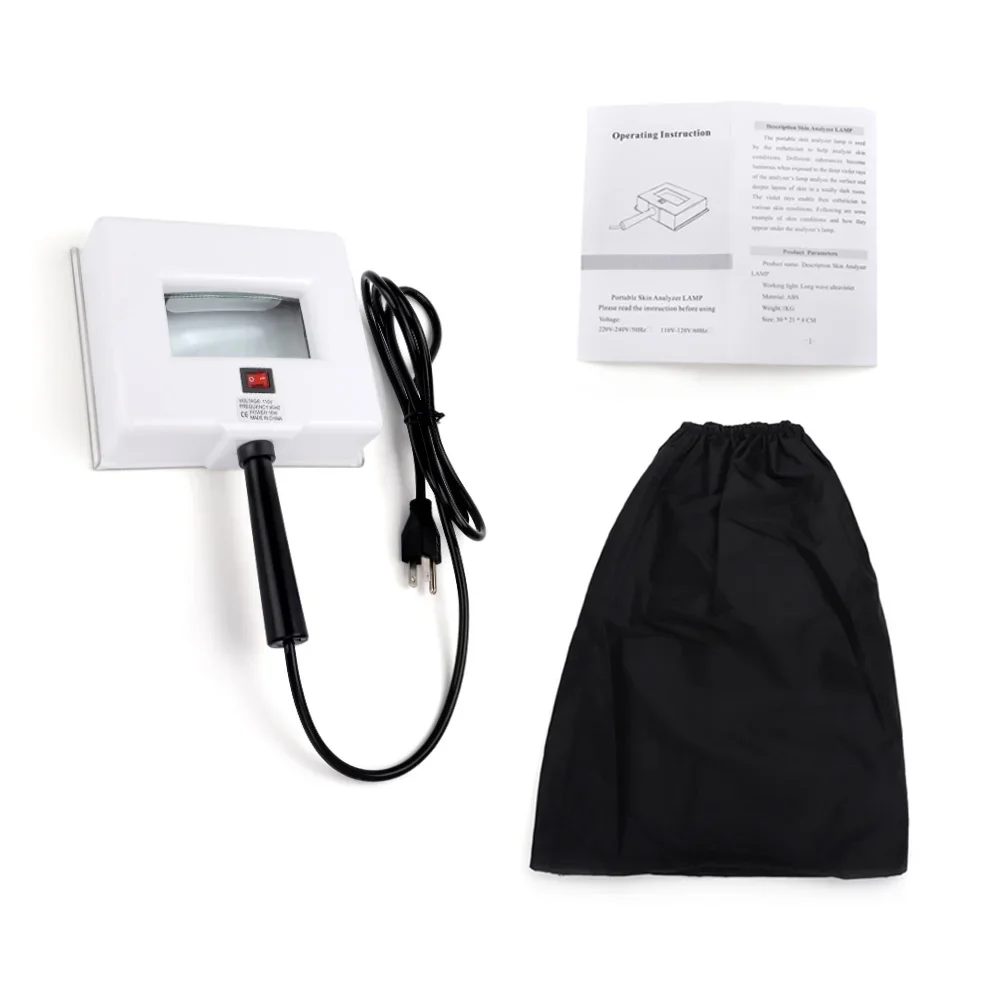 Analizzatore UV della pelle della lampada test della pelle del viso esame analizzatore di ingrandimento macchina della lampada con copertura protettiva e telo per il viso SPA