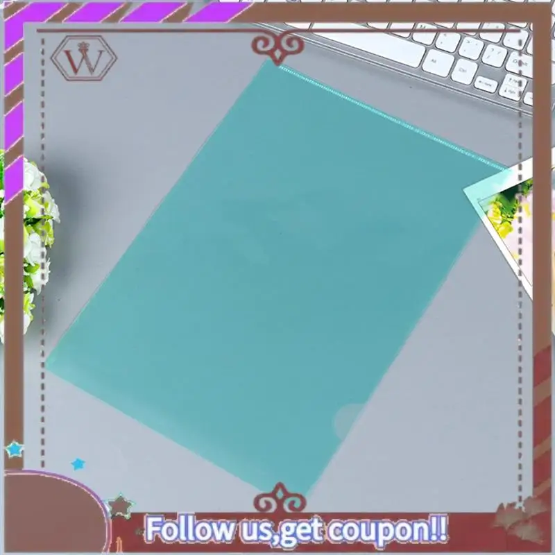 Carpetas de plástico ABBG-50Pcs, carteras con mangas A4 para archivos de protección con mangas abiertas superiores y laterales para trabajo de papel A4, fácil de usar en la oficina