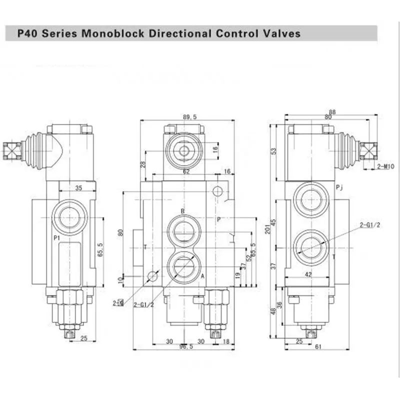 Imagem -03 - Integral Invertendo Válvula Válvula de Controle Direcional Válvula Reguladora de Velocidade Hidráulica Invertendo Válvula 40l por Min P40