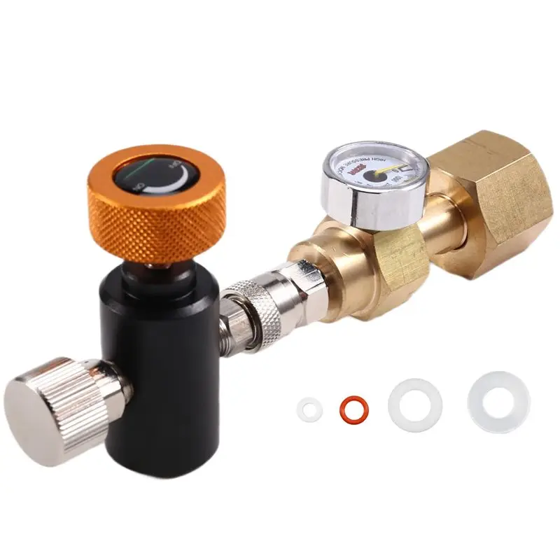 VOFUN-TR21-4 To W21.8 Adapter Inflation Valve Carbon Dioxide Tank CGA320 Valve For Sodastream Carbonator Adapter Inflation Valve