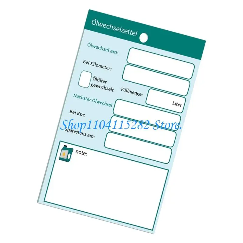  Vehicle Service Reminder Labels 100Pcs Featuring Inspection Checklist