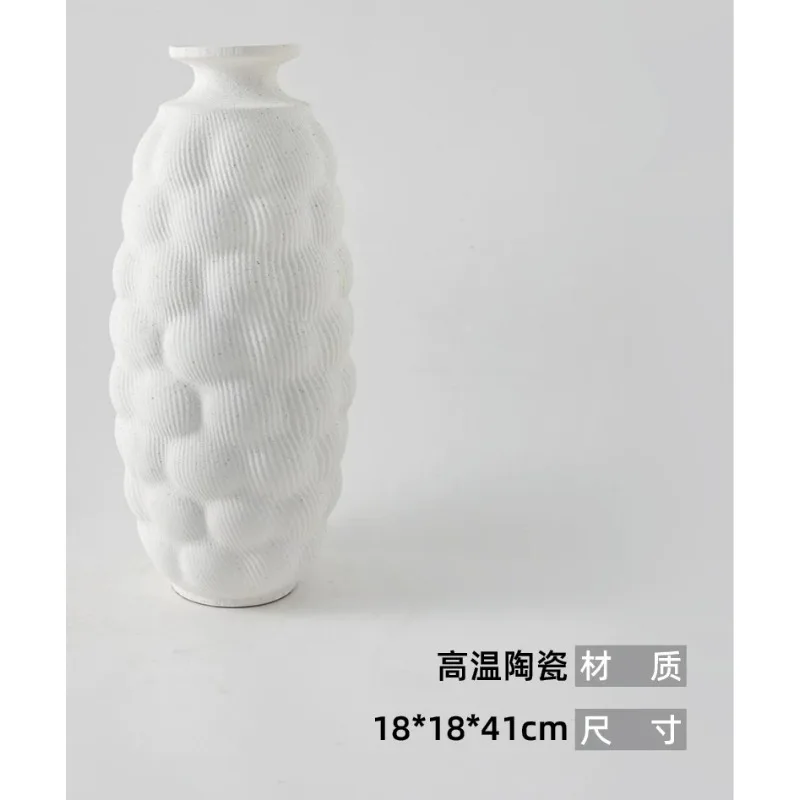 Modern light luxury creative ceramic bubble shape irregular special-shaped vase fruit plate ornament flower tray ornament view 4