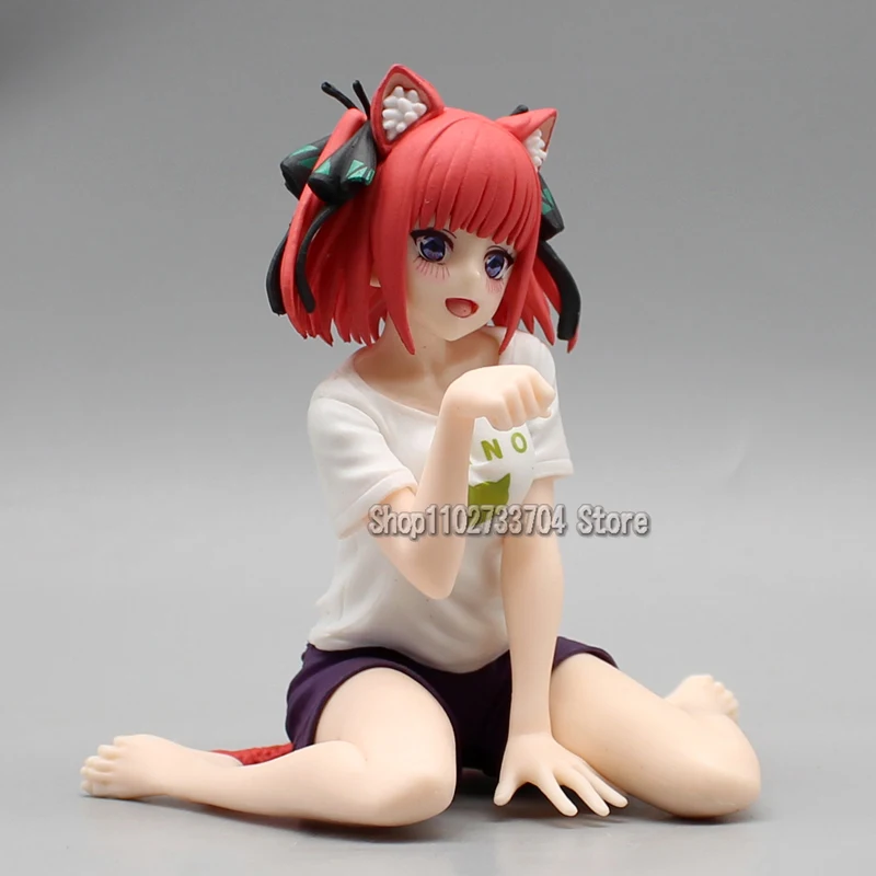 10 centimetri Anime La Quintessenza Quintuplets Figure GK Homewear Nakano Nino Action Figures Gatti Seduti PVC Collezione Modello Giocattoli