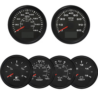 ELING 85mm 200KM/H 160MPH GPS Speedometer Tachometer+ 52mm Water Temp Oil Pressure Fuel Level Voltmeter with 8 Colors Backlight