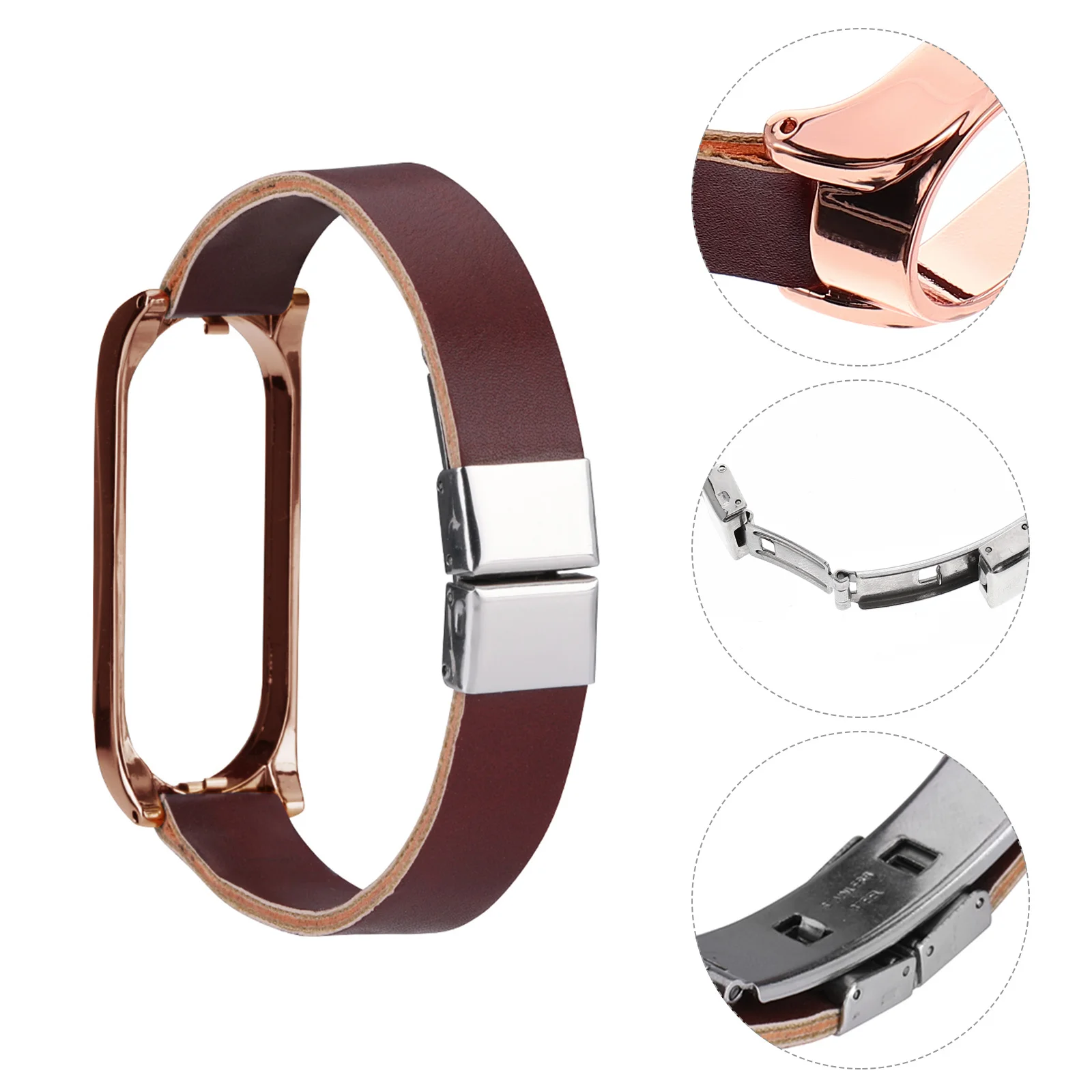 

Женский и мужской браслет с двойным щелчком и пряжкой-бабочкой, совместимый 5, 5, NFC, прочный, приятный для кожи, замена